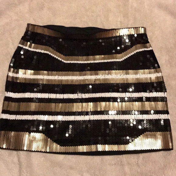 Express Art Deco sequin skirt size XS - Picture 4 of 4